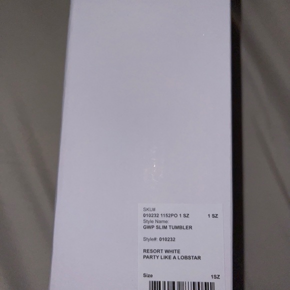 NWT/NIB Lilly Pulitzer printed slim tumbler resort white party like a lobstar - Picture 5 of 5